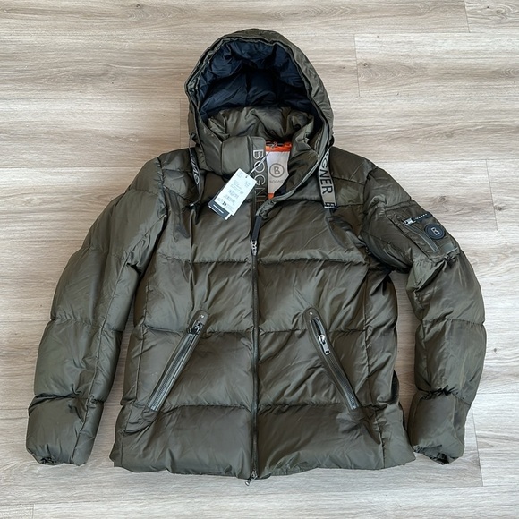 Bogner Men's Olive Puffer Jacket - Picture 1 of 11